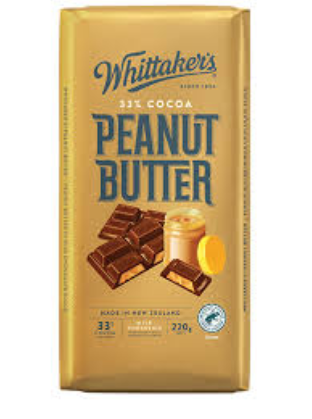 WHITTAKERS BLOCK PEANUT BUTTER 220G